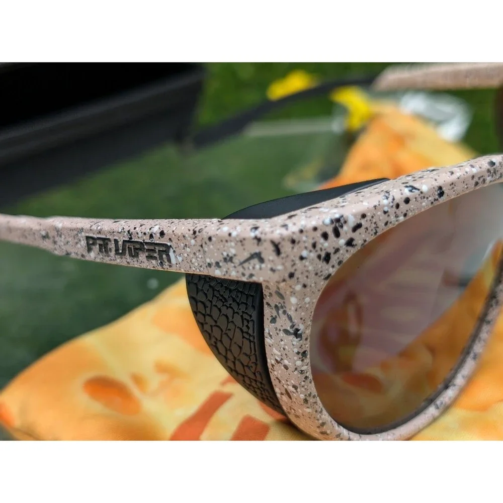 PIT VIPER The Schist Fondue Sunglasses Sand Splatter/Black Smoke NEW